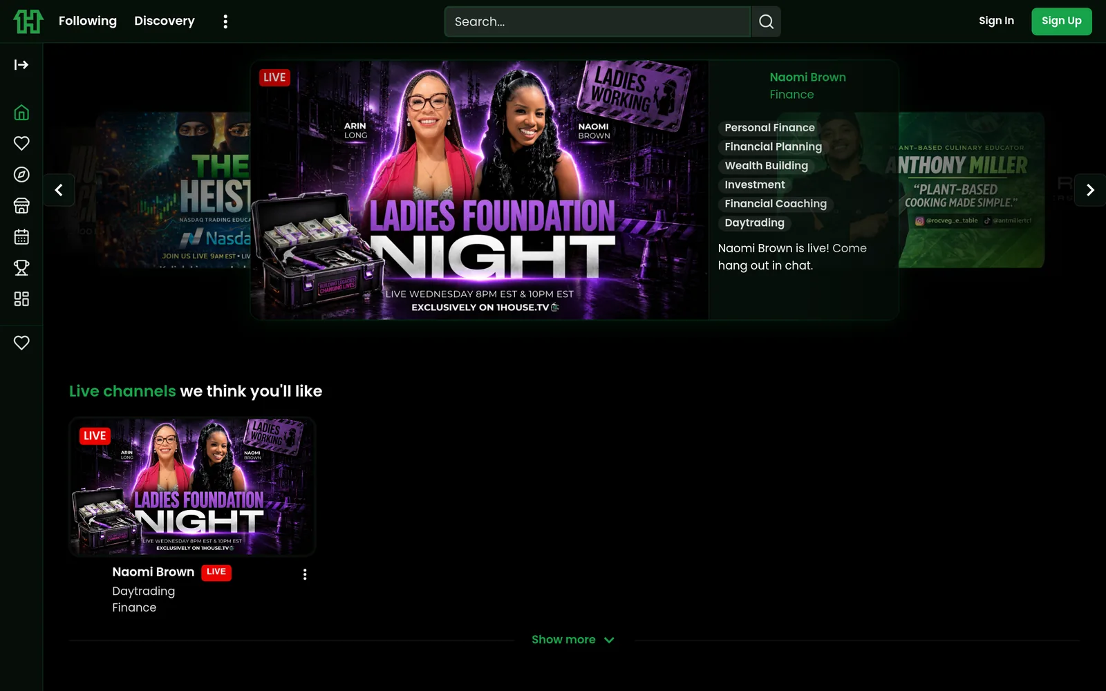 1House — EdTech · Streaming